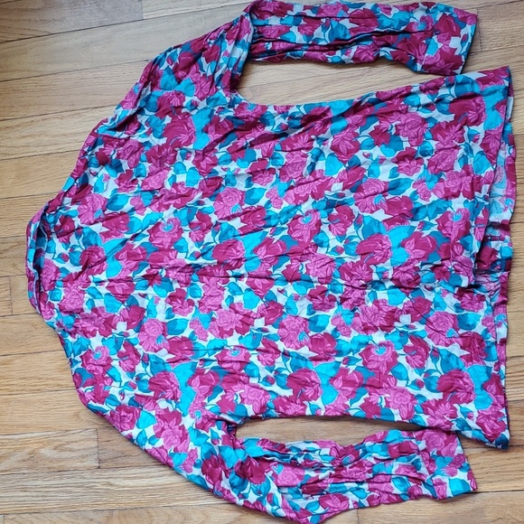 Country Sophisticates By Pendleton floral button down Size 10 Vintage - Picture 12 of 13